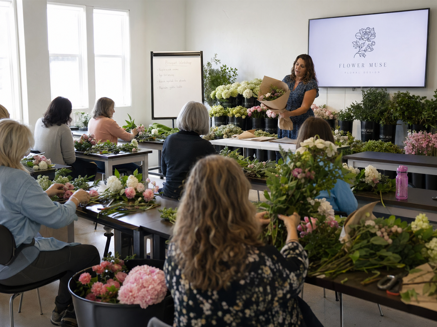 花藝工作坊 學員完成作品｜結合 聖誕花環工作坊 與 盆景工作坊 主題