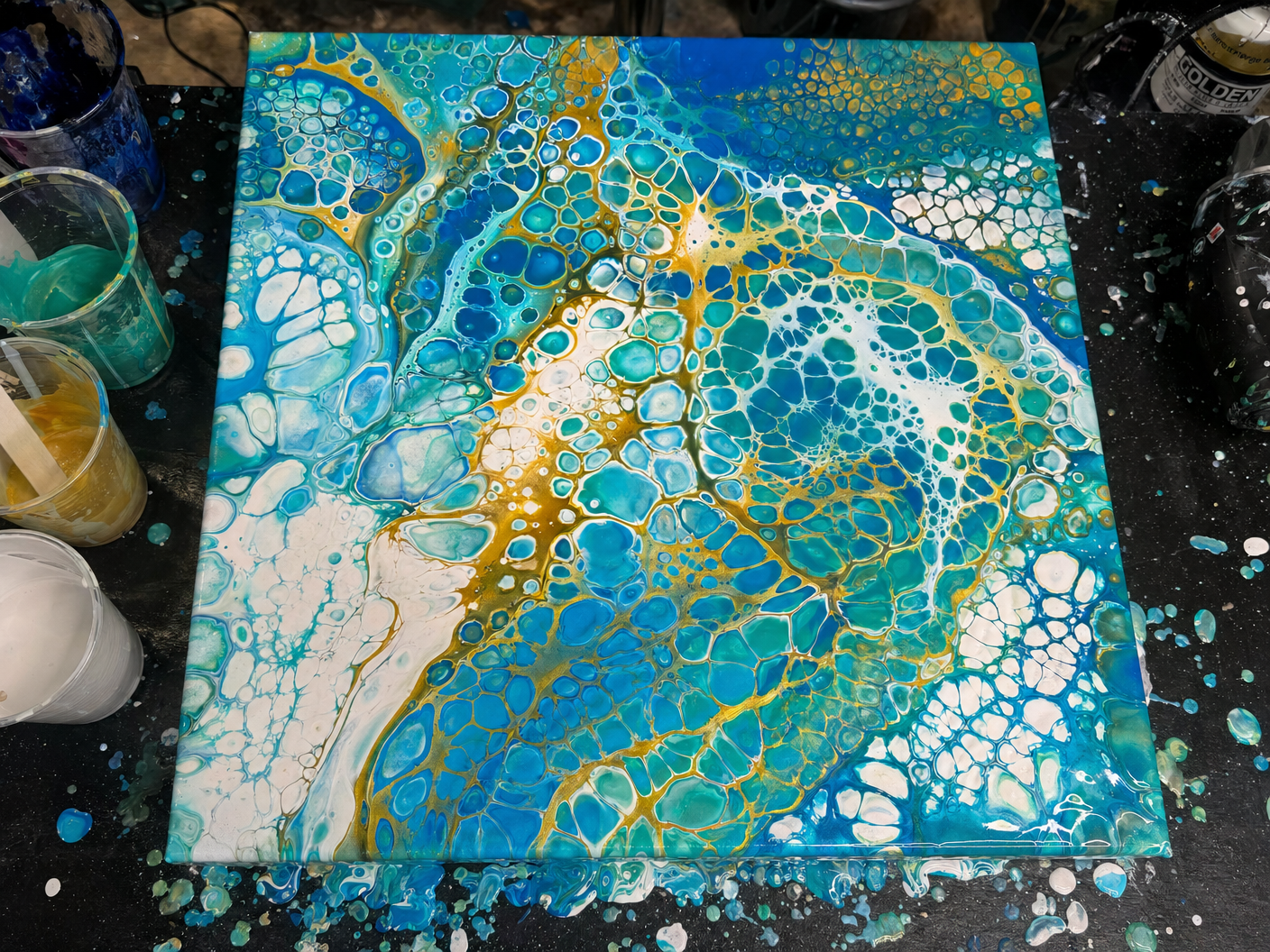 肌理畫 學員完成作品｜結合 肌理繪畫 與 Texture Art 主題