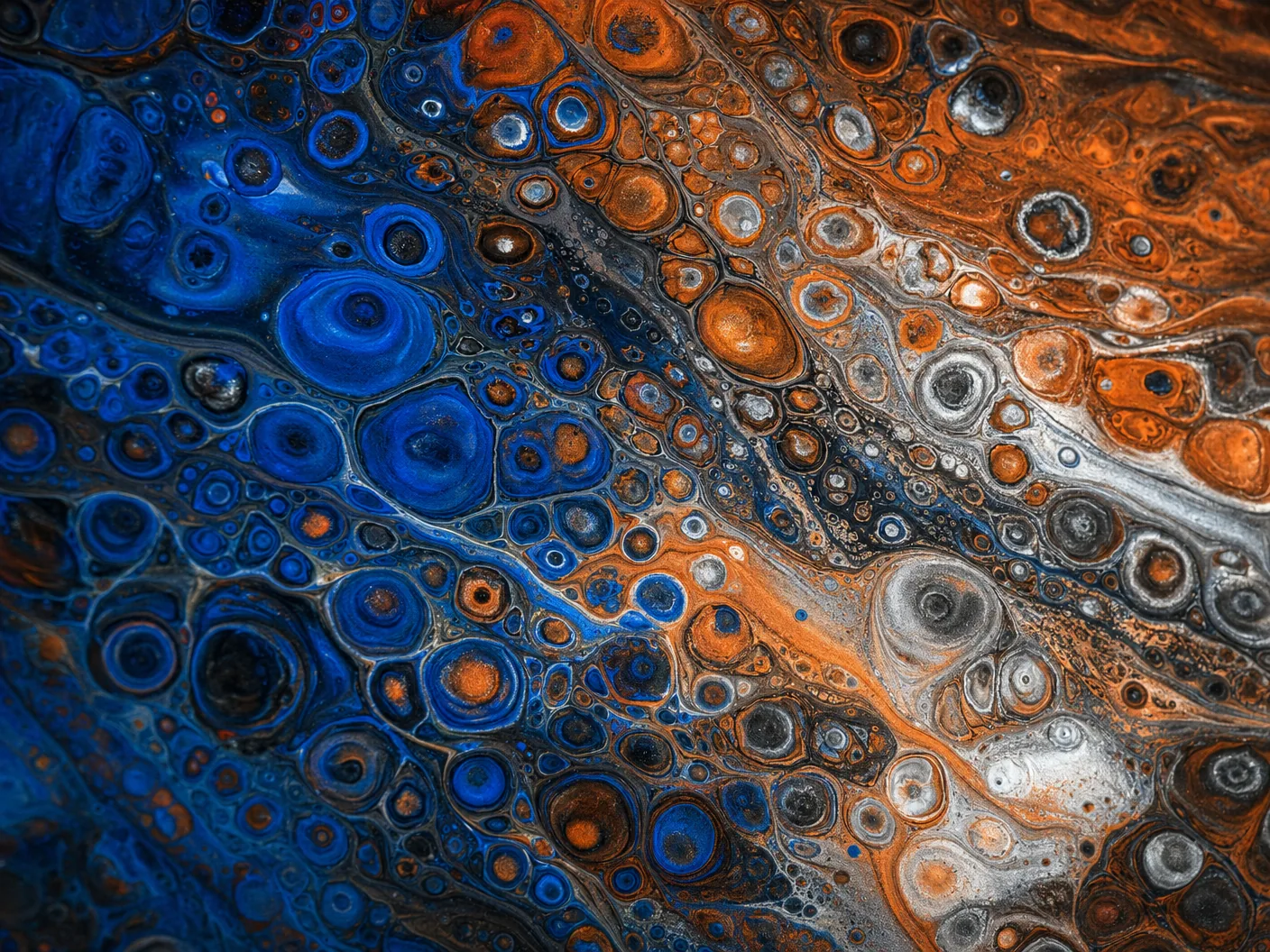 流體畫 學員完成作品｜結合 Fluid Art Workshop 與 壓克力流動畫 主題