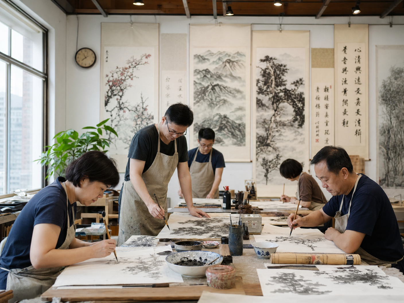 chinese culture workshop hong kong — classroom moment with chinese calligraphy hk in Hong Kong | FlintHub Academy